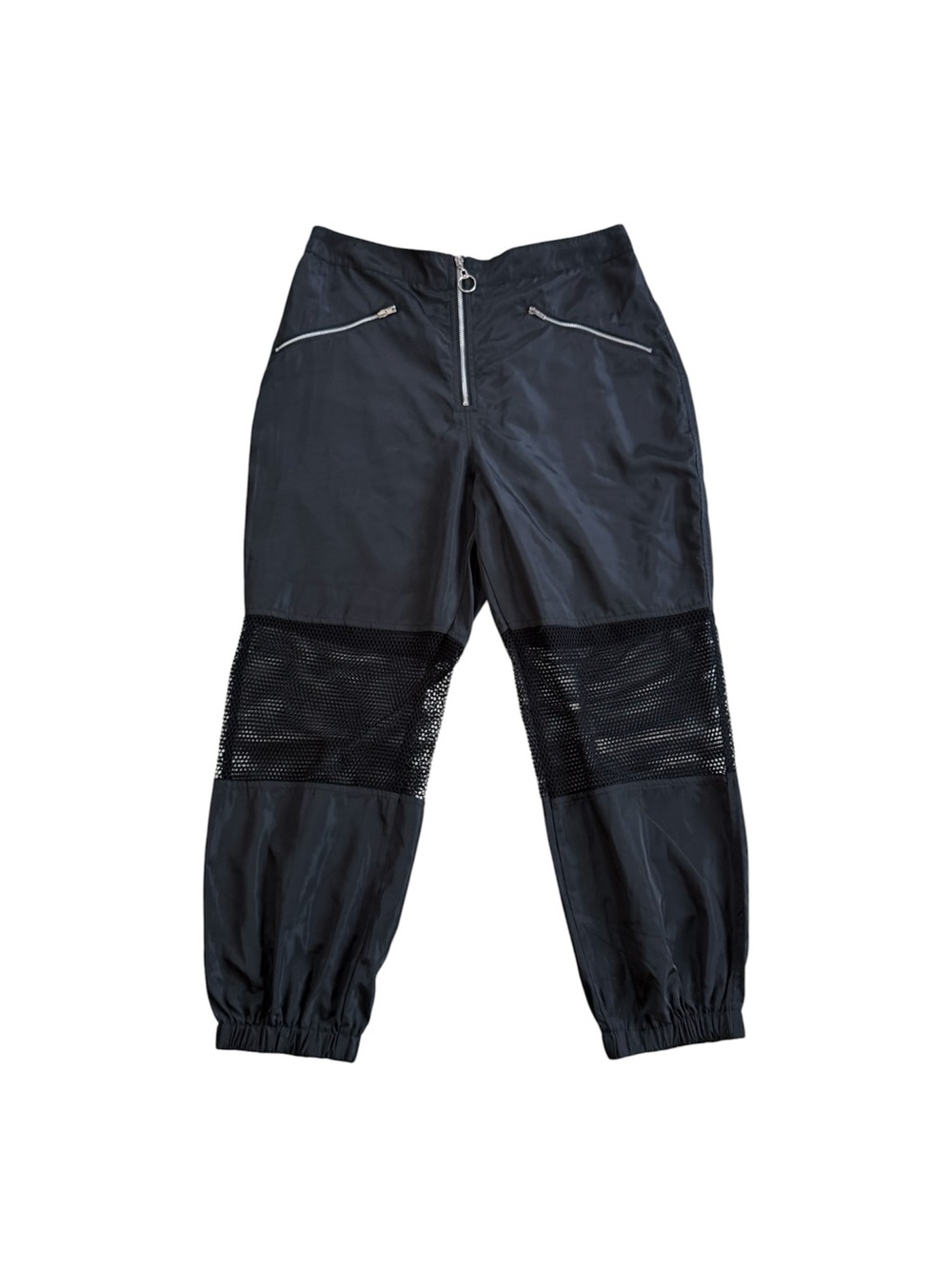 High-Rise Joggers Mesh Pants
